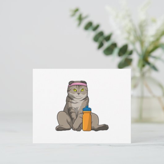 Carte Postale Tasse de fitness pour chats (Debout devant)
