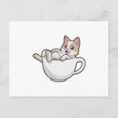 Carte Postale Tasse de thé pour chat (Devant)