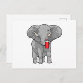 Carte Postale Tasse éléphant (Devant / Derrière)