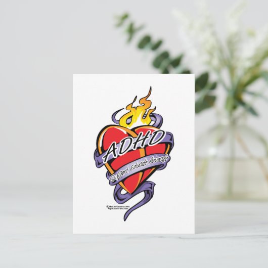 Carte Postale Tatouage ADHD (Debout devant)