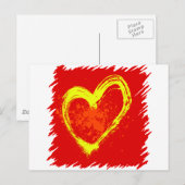 Carte Postale Tatouage cardiaque Abstrait (Devant / Derrière)