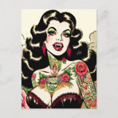 Carte Postale Tatouage chaud vampire fille (Devant)