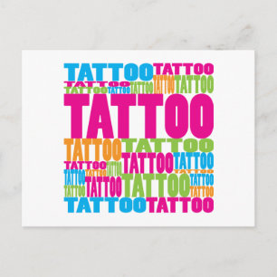 Carte Postale Tatouage coloré