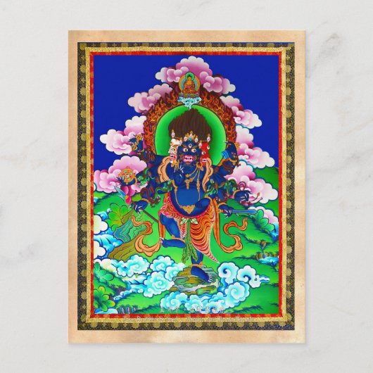 Carte Postale Tatouage cool oriental tibétain thangka Ucchusma (Devant)