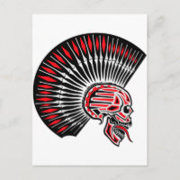 Tatouage crâne Punk Rocker