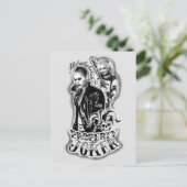 Carte Postale Tatouage d'aerographe de joker et de Harley du (Debout devant)