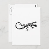 Carte Postale tatouage de lézard Maori (Devant / Derrière)