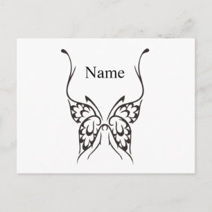 Carte Postale Tatouage de papillon stylisé Thunder_Cove
