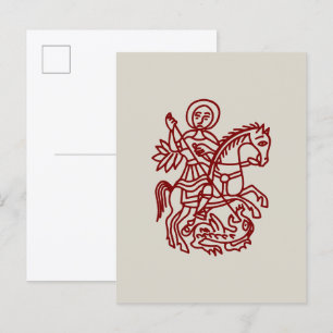 Carte Postale Tatouage d'héritage de croix de Jérusalem de drago