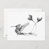 Carte Postale Tatouage d'oiseaux psychedlic (Devant / Derrière)