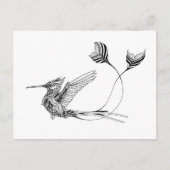 Carte Postale Tatouage d'oiseaux psychedlic (Devant)