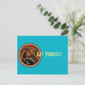 Carte Postale Tatouage en bois (Debout devant)