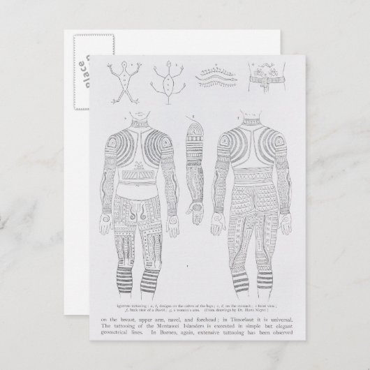 Carte Postale Tatouage igorrote (Devant / Derrière)