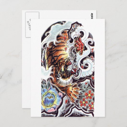 Carte Postale Tatouage japonais (Devant / Derrière)