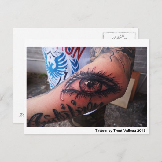 Carte postale tatouage oeil (Devant / Derrière)
