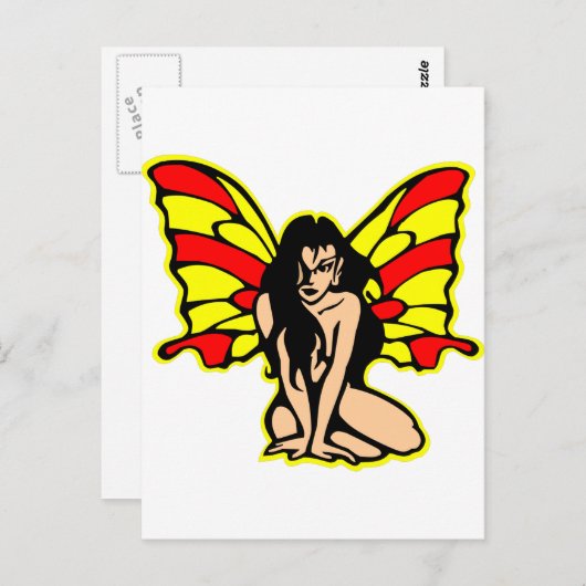 Carte Postale Tatouage papillon (Devant / Derrière)