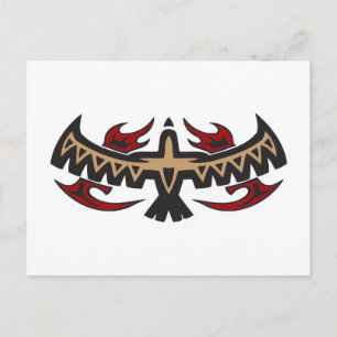 Carte Postale Tatouage Tribal Aigle Faucon