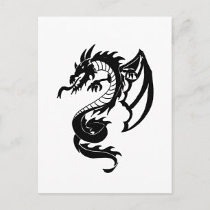 Carte Postale Tatouage tribal dragon
