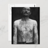 Carte Postale Tatouages de prison (Devant / Derrière)