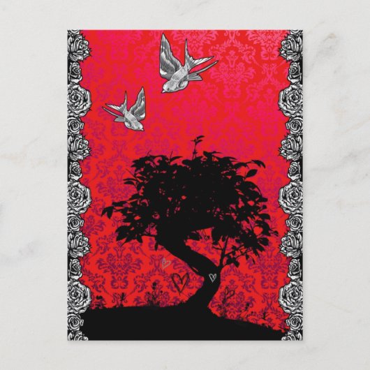 Carte Postale Tattoo Bonsai Arbre d'Amour (Devant)