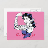 Carte Postale Tattoo Girl Arm Up Thunder_Cove (Devant / Derrière)