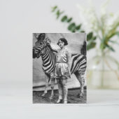 Carte postale Tattooé Circus Lady et Zebra (Debout devant)