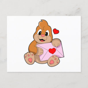 Carte Postale Taupe à enveloppe cardiaque