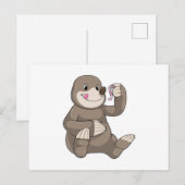 Carte Postale Taupe à gorge blanche (Devant / Derrière)