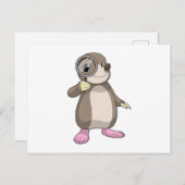 Carte Postale Taupe avec loupe (Devant / Derrière)