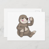 Carte Postale Taupe avec Ver de Terre (Devant / Derrière)