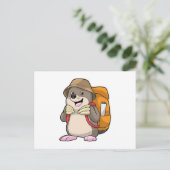 Carte Postale Taupe comme randonneur avec bagages (Debout devant)