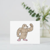 Carte Postale Taupe culturiste avec de gros muscles (Debout devant)