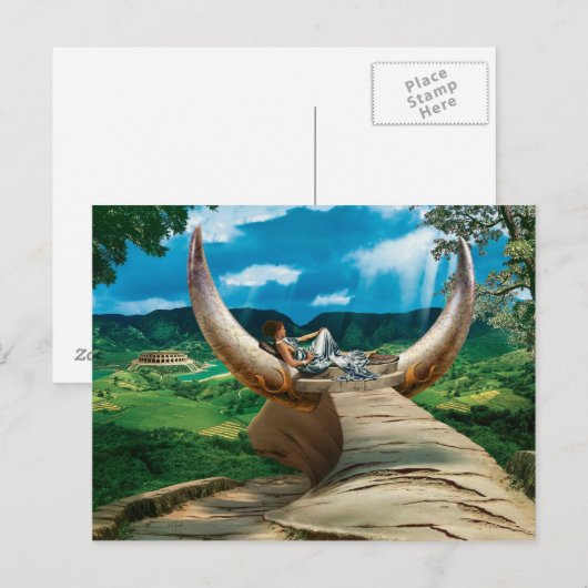 Carte Postale Taureau (Devant / Derrière)