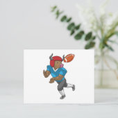 Carte Postale Taureau au football (Debout devant)
