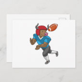 Carte Postale Taureau au football (Devant / Derrière)