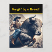 Carte Postale Taureau De Cowboy À Arena (Devant)