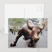Carte Postale Taureau de Wall Street (Devant / Derrière)