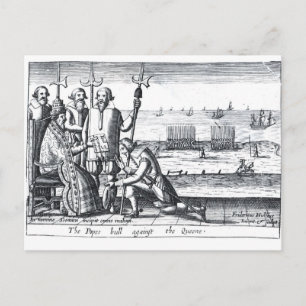 Carte Postale Taureau du pape contre la reine en 1570