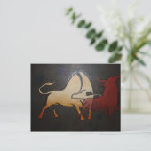 Carte Postale Taureau Taureaux Art Abstrait Animalier (Debout devant)