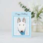 Carte Postale Taureau Terrier - Cute Original Chien Art (Debout devant)