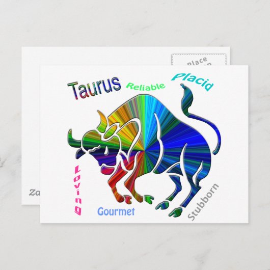 Carte Postale Taurus (Devant / Derrière)