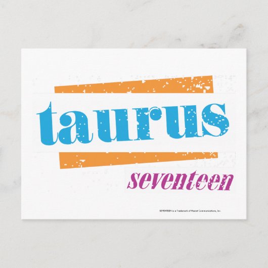 Carte Postale Taurus Aqua (Devant)