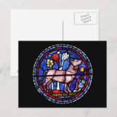 Carte postale Taurus Astrologie Vitrail (Devant / Derrière)