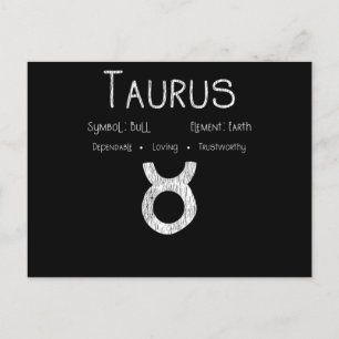 Carte Postale Taurus Horoscope Astrologie Signe du zodiaque Cade
