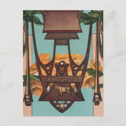 Carte Postale Taurus le taureau - Zodiac (Devant)