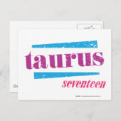 Carte Postale Taurus pourpre (Devant / Derrière)