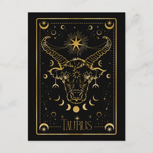 Carte Postale Taurus zodiaque (Devant)