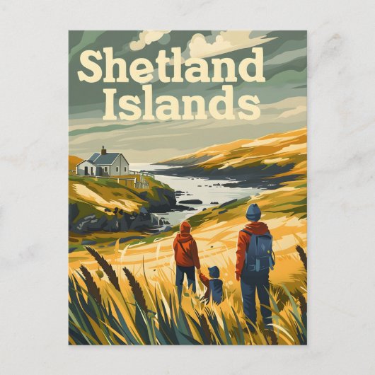 Carte Postale Tavel des îles Shetland (Devant)
