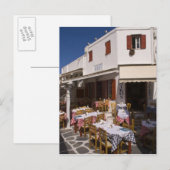 Carte Postale Taverna Nikos, Mykonos, Îles Cyclades, Grèce (Devant / Derrière)