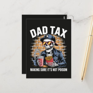 Carte Postale Taxe Papa S'assurant que ce n'est pas un squelette